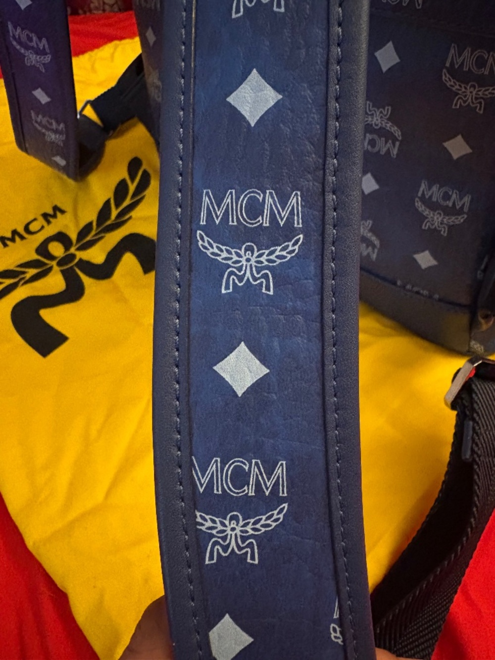 MCM leather backpack